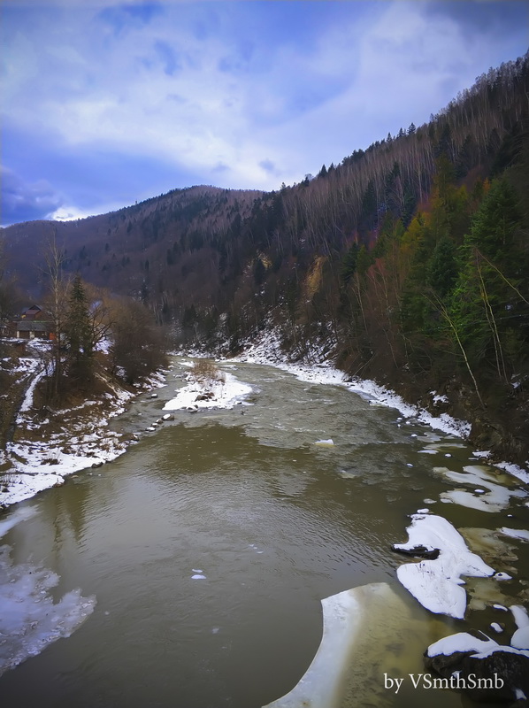 р. Прут, горная река, Буковель в марте, горнолыжный курорт, Украина, vsmthsmb, J!EPIAG, jepiag, blog, Ukraine, речка, Карпаты, Буковель, 