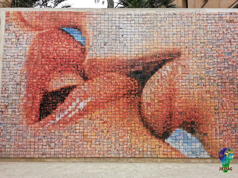 el beso de barcelona, mural, мурал поцелуй барселоны, стена поцелуя в барселоне, jepiag (3)