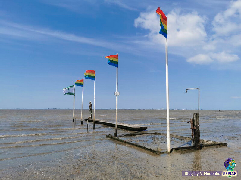 Пирс Дангаст Германия, пляж в Дангасте, Ваттовое море, Северное море, Dangast strand, jepiag, Valeriia Modenko, Валерия Моденко (2)